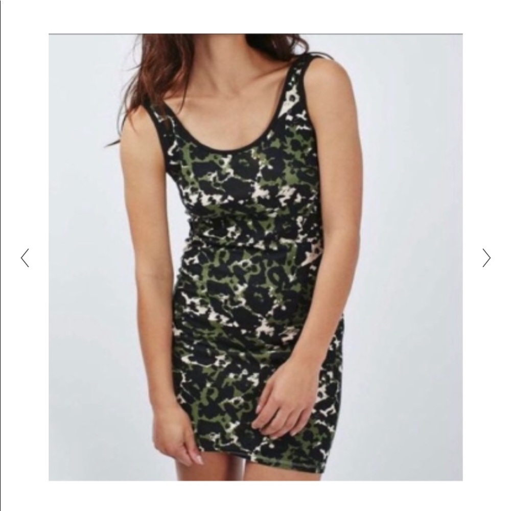 Topshop camo fitted dress.